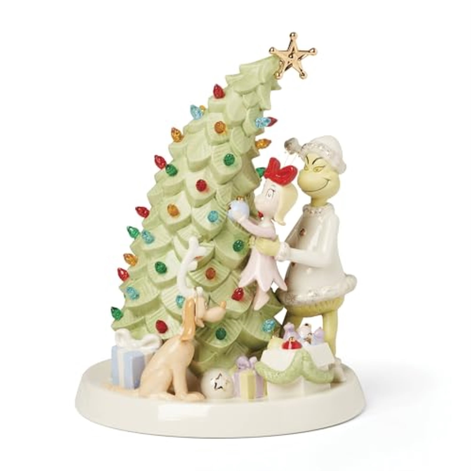 Lenox 896417 Merry Grinchmas Trimming The Tree Light-Up Figurine
