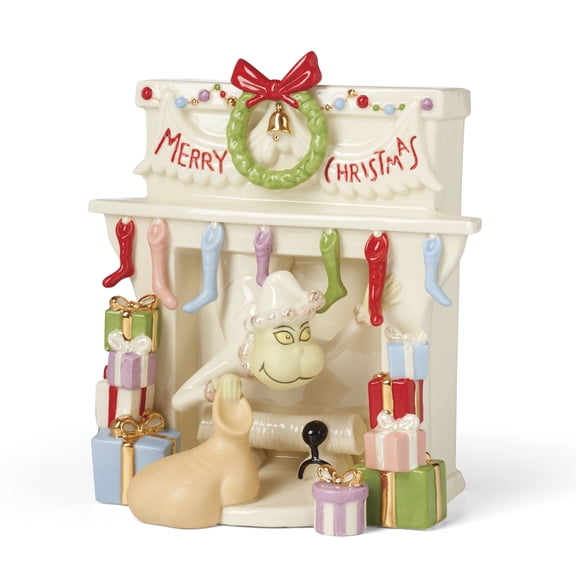 Lenox Merry Grinchmas 6.5" Christmas Grinch Stealing Stockings Porcelain Decorative Figurine