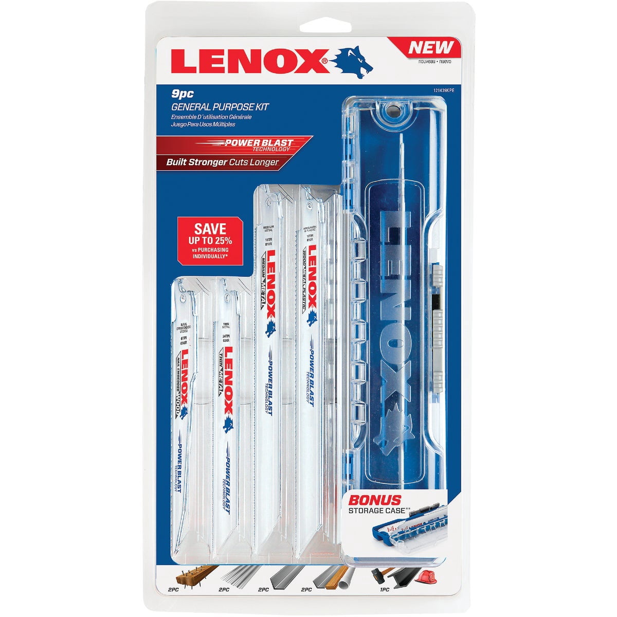 Lenox 9-Pack Bi-Metal Reciprocating Saw Blade Set