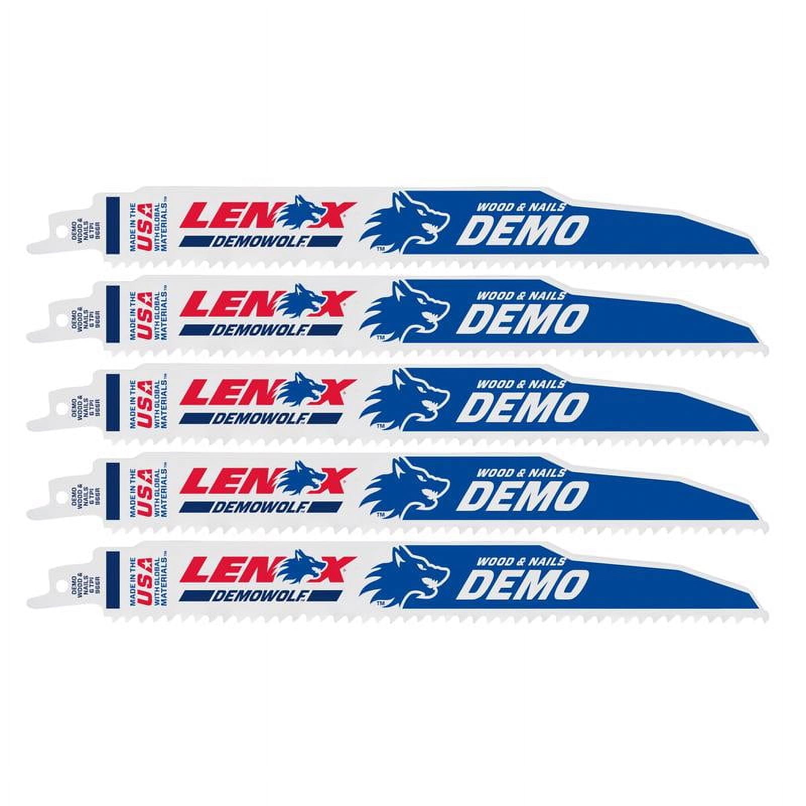 Lenox 9 in. Bi-Metal Reciprocating Saw Blade 6 TPI 5 pk