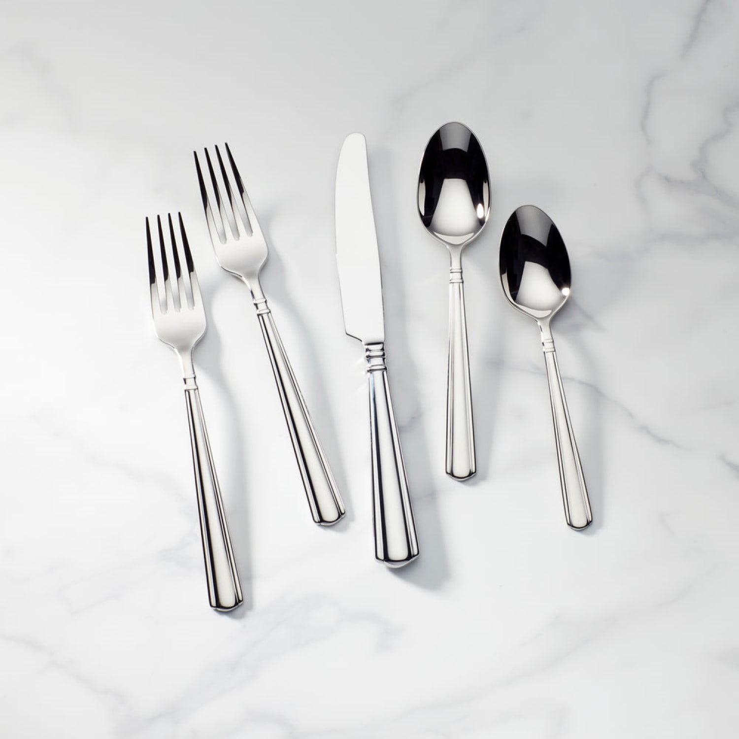 Lenox Amber Hill 65-Piece Flatware Set, Metallic