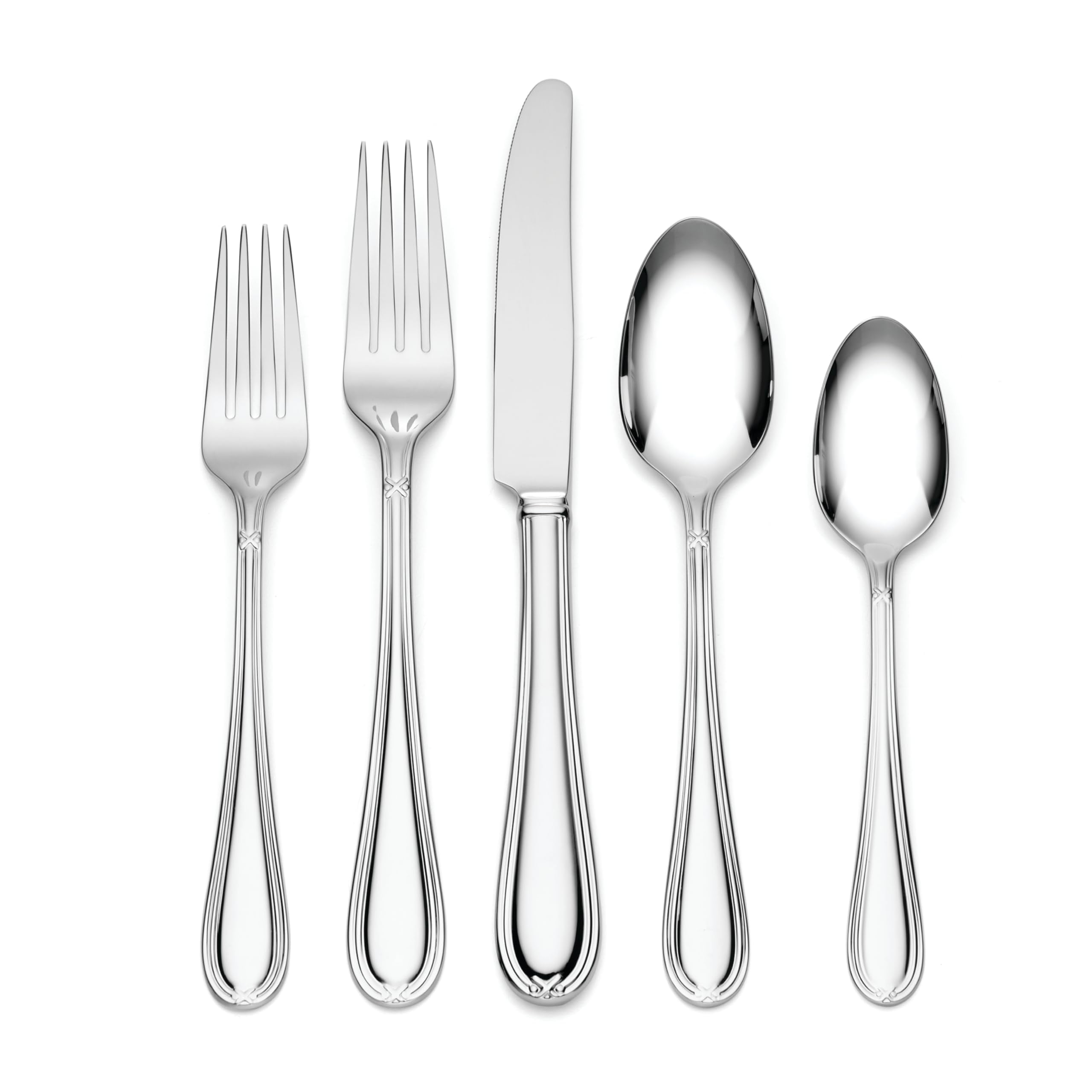 Ashbridge 80-Piece Flatware Set, 12.55, Metallic