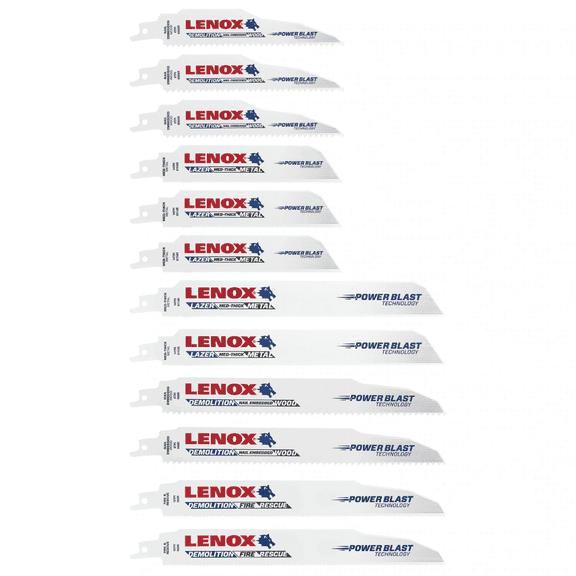 Lenox Tools DEMOWOLF Bimetal Reciprocating Saw Blade Bit Kit - 12 Piece