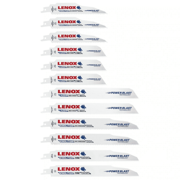 Lenox Tools DEMOWOLF Bimetal Reciprocating Saw Blade Bit Kit - 12 Piece
