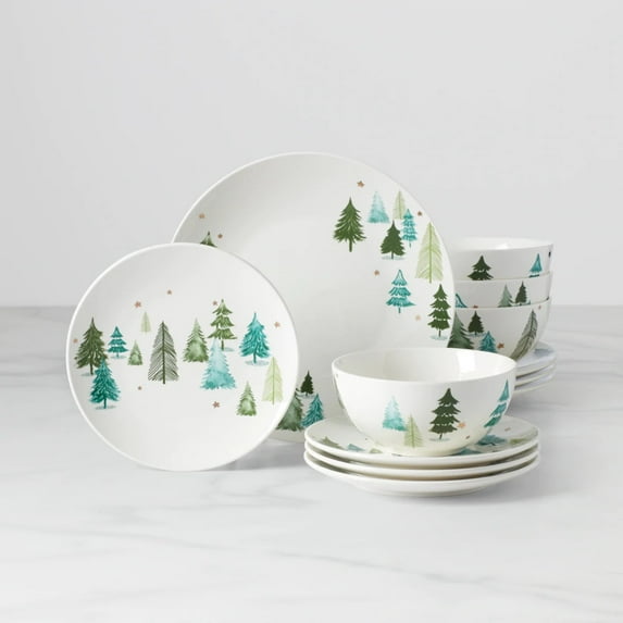Lenox Balsam Lane 12-Piece Porcelain Dinnerware Set (Service for 4)