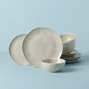 Lenox Bay Colors 12-Piece Dinnerware Set, Grey