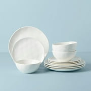 Lenox Bay Colors 12-Piece Dinnerware Sets, White