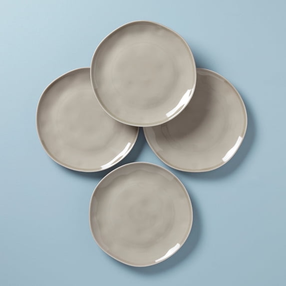 Lenox Bay Colors Dinner Plates, Set Of 4, Grey