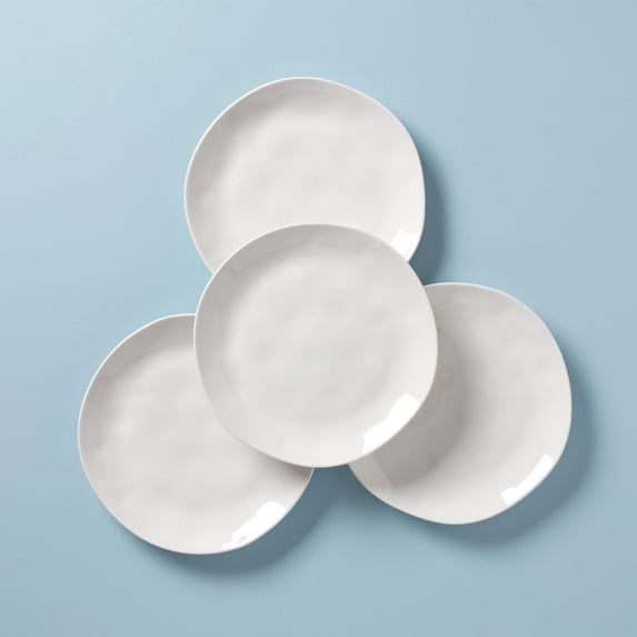 Lenox Bay Colors Dinner Plates, Set Of 4, White