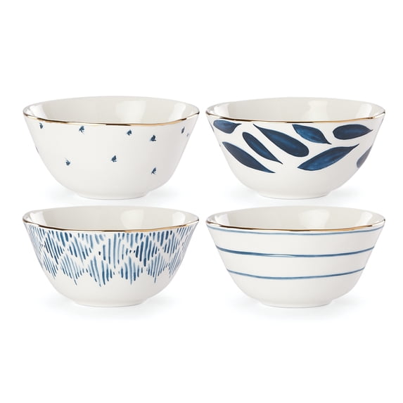 Lenox Blue Bay 4-Piece Dessert Bowl Set, 2.00 LB