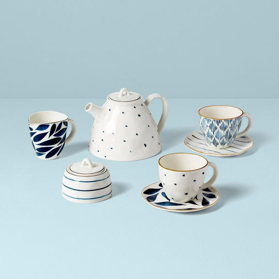 Lenox Blue Bay 9-Piece Porcelain Tea Set
