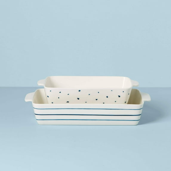 Lenox Blue Bay Dinnerware Rectangular Baker 2-Piece Set