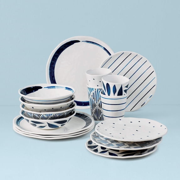 Lenox Blue Bay Melamine Dinnerware 16-Piece Set