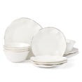 thumbnail image 1 of Lenox Blue Bay 12-Piece White Porcelain Tableware Set (Service for 4), 1 of 8