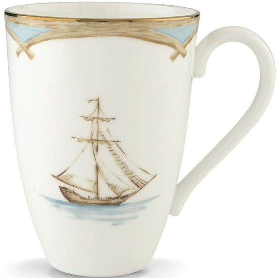 Lenox Colonial Tradewind Gold Banded Bone China Mug