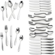 Lenox Butterfly Meadow 18/10 Stainless 65pc. Flatware Set Service for Twelve