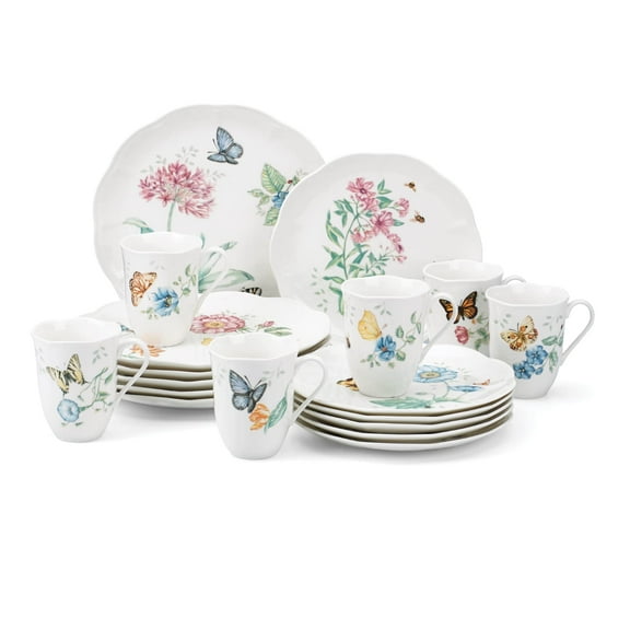 Lenox Butterfly Meadow 18-Piece Porcelain Dinnerware Set (Service for 6)