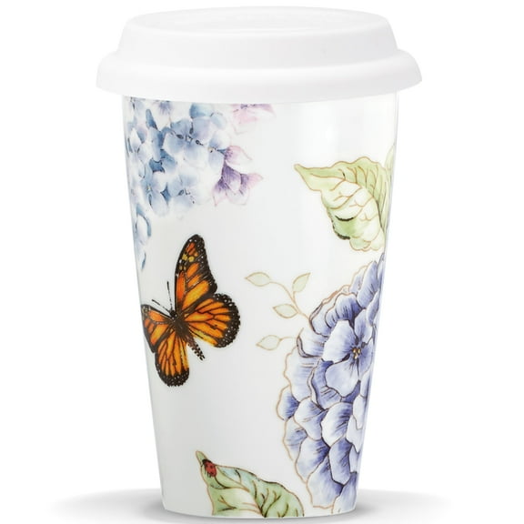 Lenox Butterfly Meadow Blue Thermal Travel Mug