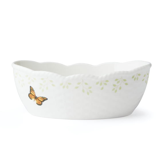 Lenox Butterfly Meadow White Porcelain Bread Box