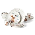 thumbnail image 1 of Lenox Butterfly Meadow Bunny 16-Piece Beige Porcelain Tableware Set (Service For 4), 1 of 5