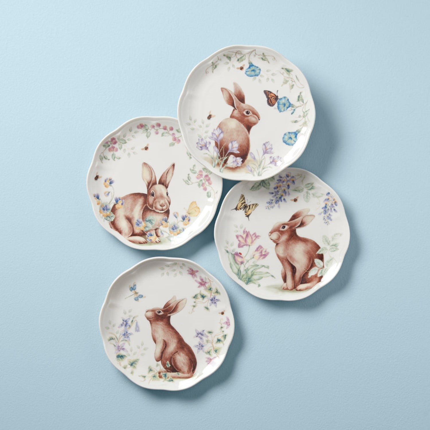 Lenox Butterfly Meadow Bunny Accent Plate, Set Of 4