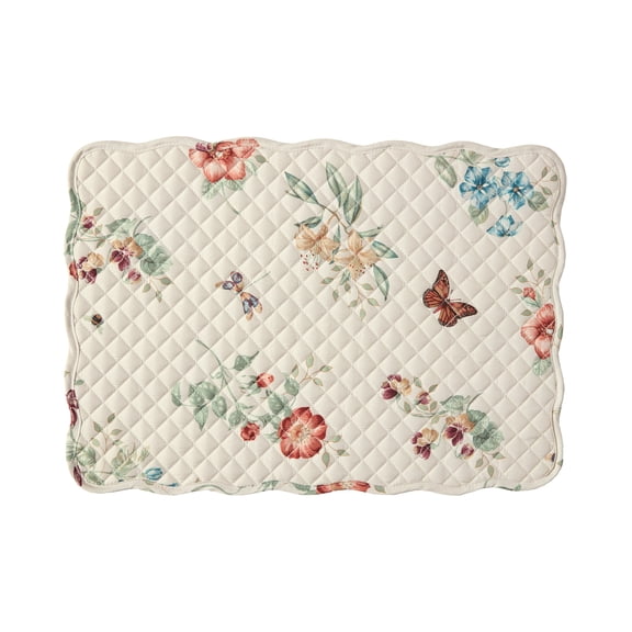 Lenox Butterfly Meadow Fall Quilted Placemats, Set of 4, Multicolor - 13"W x 19"L