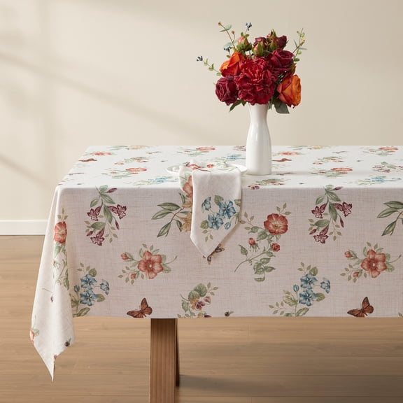 Lenox Butterfly Meadow Fall Tablecloth, Multicolor - 52"W x 70"L