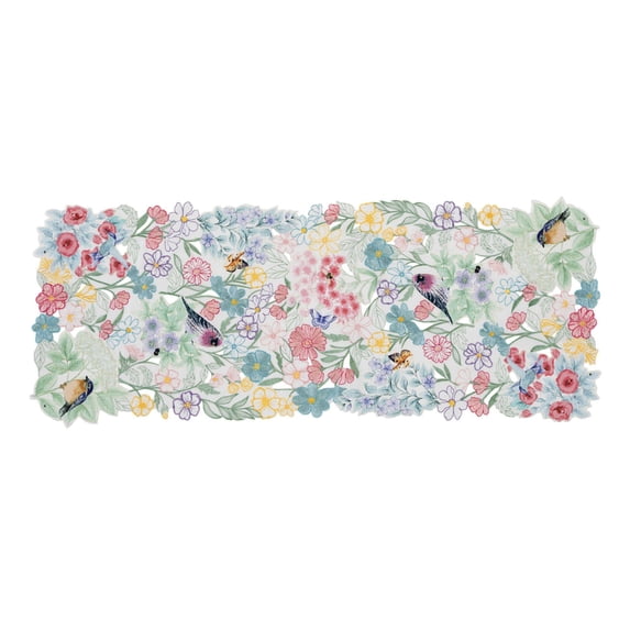 Lenox Butterfly Meadow Flutter Centerpiece, Multicolor, 14"W x 36"L