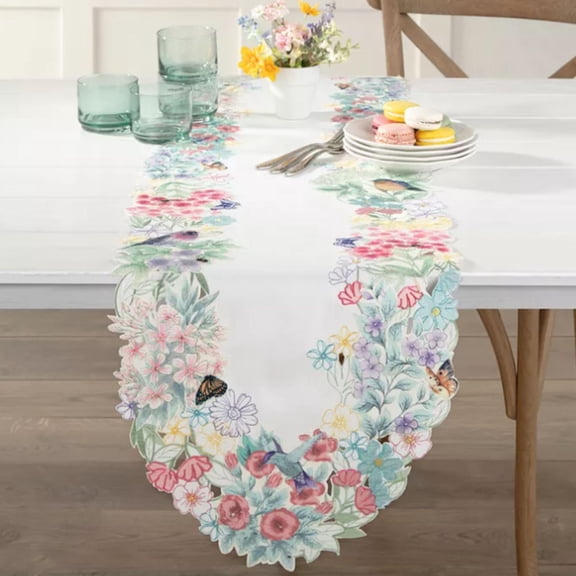 Lenox Butterfly Meadow Flutter Runner, Multicolor, 14"W x 72"L