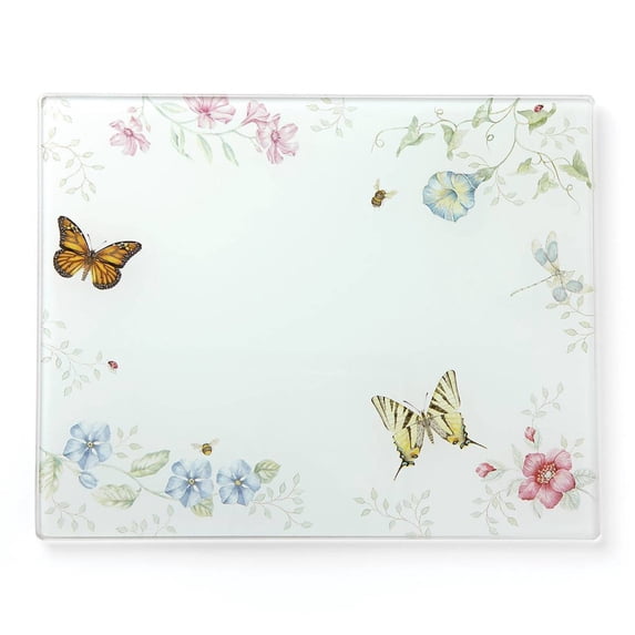 Lenox Butterfly Meadow Glass Cutting Board Large