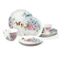 thumbnail image 1 of Lenox Butterfly Meadow Hydrangea 12-Piece Ceramic Porcelain Dinnerware Set (Service for 4), 1 of 2