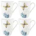thumbnail image 1 of Butterfly Meadow Hydrangea 4-Piece Mug Set, 1 of 8