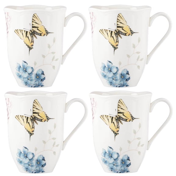 Lenox Butterfly Meadow Hydrangea Dw Mug Set of 4
