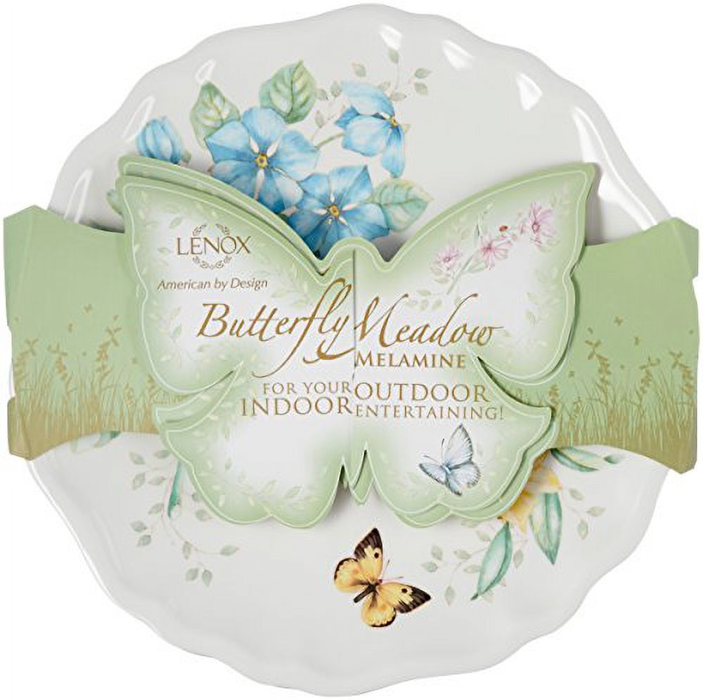 Lenox Butterfly Meadow Melamine Dinner Plates (Set Of 4), White
