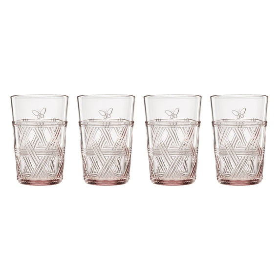 Lenox Butterfly Meadow 12 oz Pink Coctail Glasses (Set of 4)