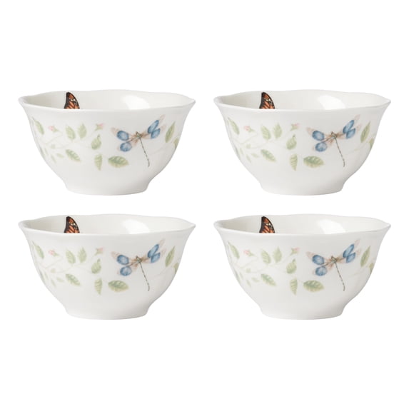 Lenox Butterfly Meadow Vines 4Pc Rice Bowl Set, 3.31, Multi