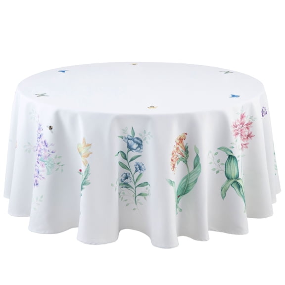 Lenox Butterfly Meadow Garden Tablecloth, Multicolor, 70"W x 70"L