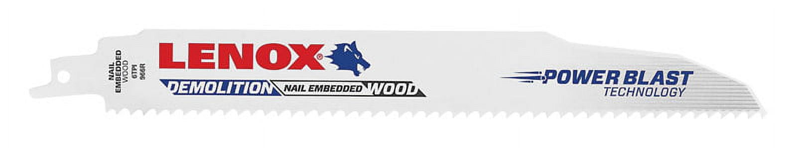 Lenox Demolition 9 in. Bi-Metal Reciprocating Saw Blade 6 TPI 25 pk