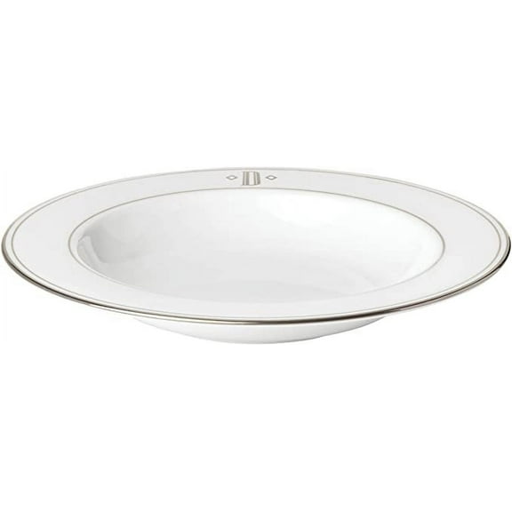 Lenox Federal Platinum Block Monogram Dinnerware Pasta Bowl, D