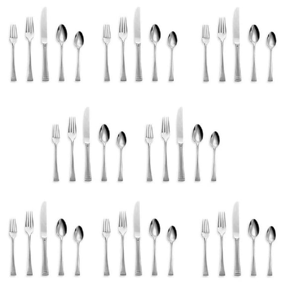 Lenox Federal Platinum Frosted Flatware/Silverware 40pc Set (Service for Eight)