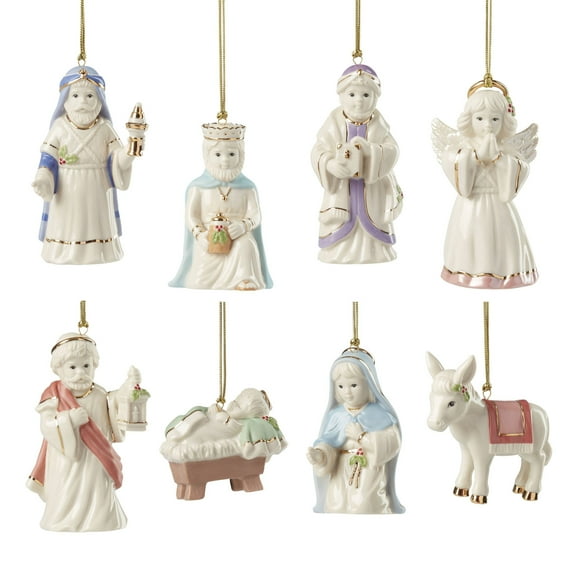 Lenox First Blessings Nativity 8-Piece Ornament Set