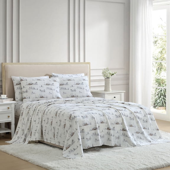 Lenox Flannel Sheet Set, Queen (Cottage Neutral)