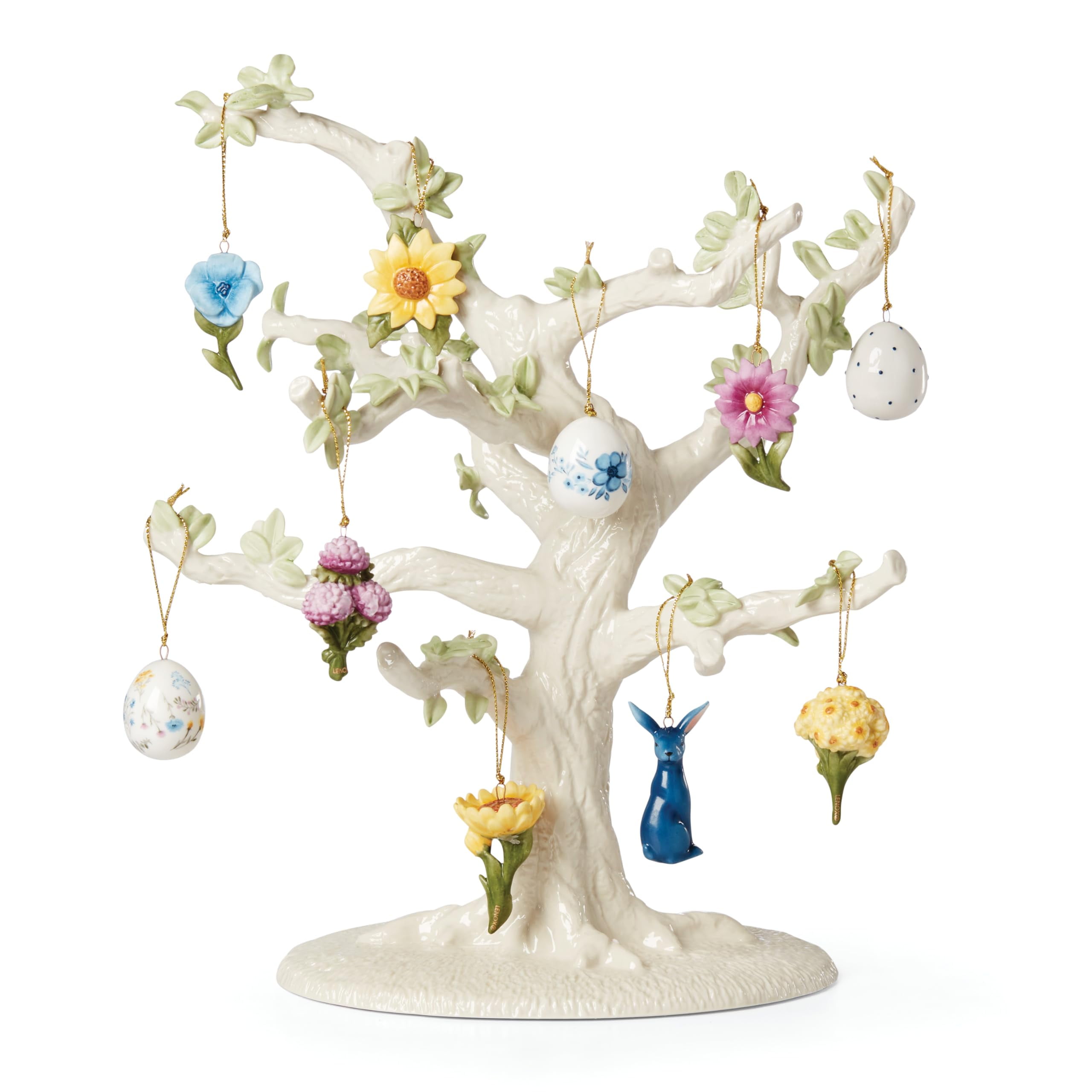 Floral Easter 10-Piece Ornament & Tree Set