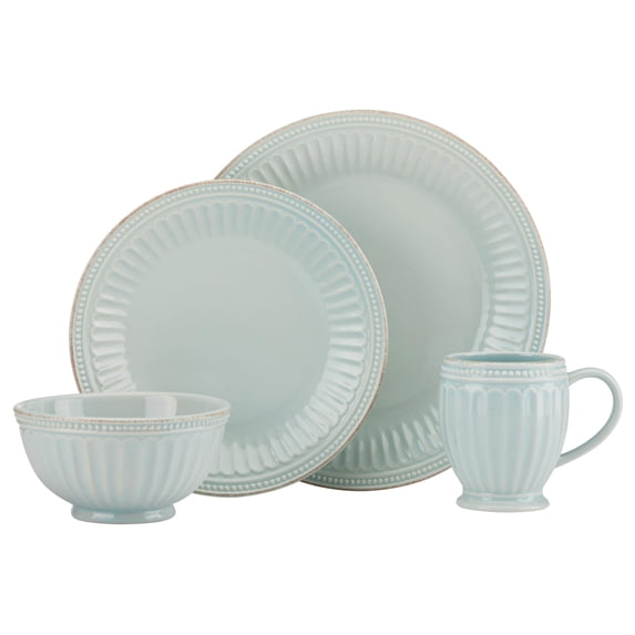 Lenox French Perle Groove Ice Blue 4-Piece Place Setting