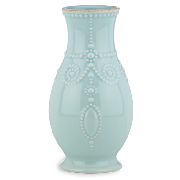 Lenox French Perle Ice Blue 8" Fluted Vase - 869509