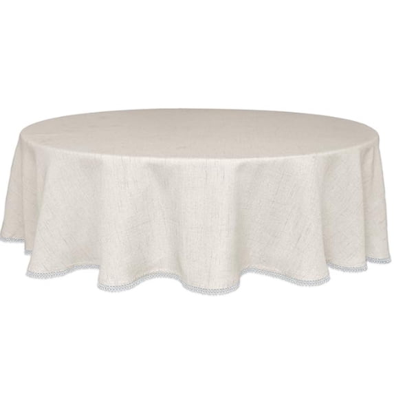 Lenox French Perle Solid Tablecloth, Natural - 70"W x 70"L Round