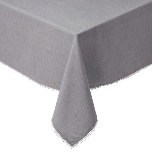 Lenox French Perle Solid Tablecloth, Dove, 102"