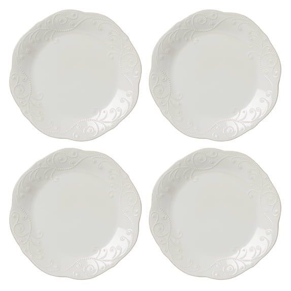 Lenox French Perle White Dinner Plate, Set of 4