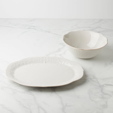 Lenox French Perle White Set Of 2 Serveware