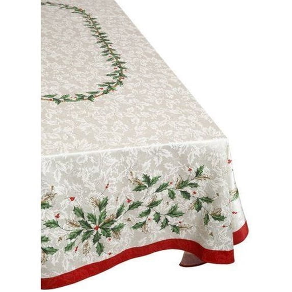 Lenox Holiday Ivory Oblong Tablecloth, 60x120"